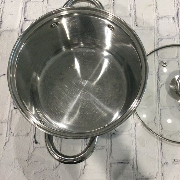 Chefmate Stainless Steel Pot with Glass Lid. Holds approximately 3 qts. - Picture 5 of 11